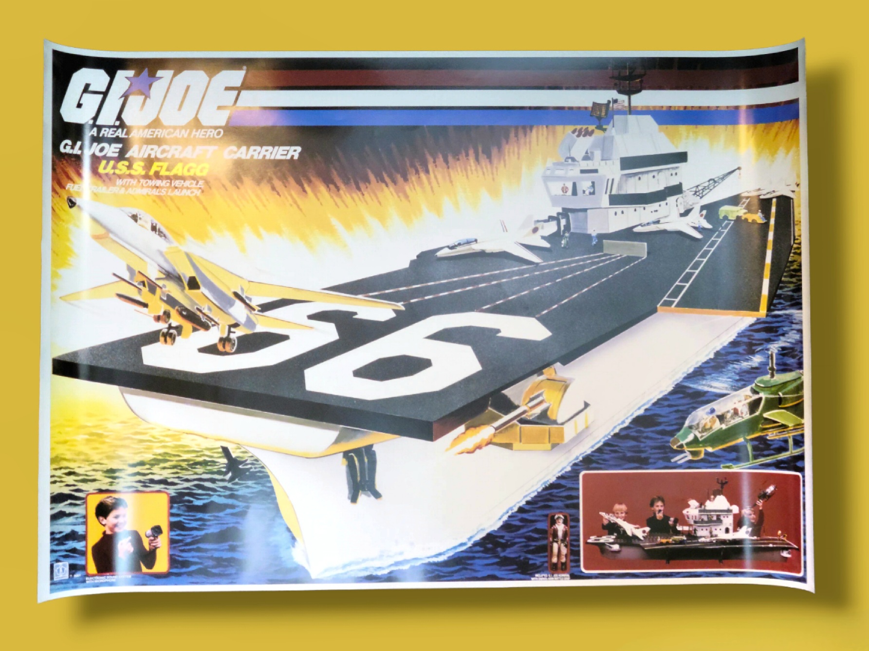 GI Joe USS Flagg Box Art Commemorative Poster 36"x24" Limited Edition Collectible Print
