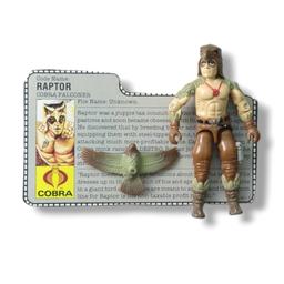 Raptor 1987 G.I. Joe Toy Action Figure w/ File Card