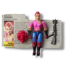 GI Joe 1986 Zarana Action Figure Toy Complete w/ FileCard