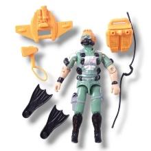 GI Joe 1986 Wet-Suit Action Figure Toy Complete w/ FileCard
