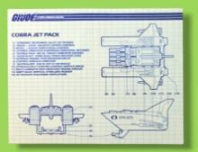 GI Joe Cobra Jetpack Vehicle/Accessory Toy Vintage Hasbro Blueprints/Instructions