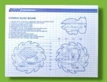 GI Joe Cobra Buzz Boar Vehicle Toy Vintage Hasbro Blueprints/Instructions