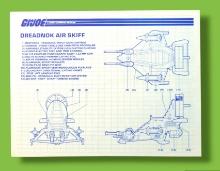 GI Joe Dreadnok Air Skiff Vehicle Toy Vintage Hasbro Blueprints/Instructions