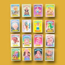 Vintage 80s Garbage Pail Kids Topps Trading Sticker Card Grouping