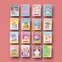 Vintage 80s Garbage Pail Kids Topps Trading Sticker Card Grouping