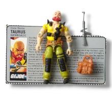 GI Joe 1986 Slaughter's Renegades Taurus Action Figure Toy Complete w/ FileCard