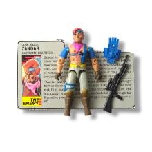 GI Joe 1986 Dreadnok Zandar Action Figure Toy Complete w/ FileCard