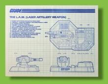 GI Joe LAW (Laser Artillery Weapon) Playset Toy Vintage Hasbro Blueprints/Instructions