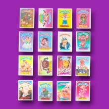 Vintage 80s Garbage Pail Kids Topps Trading Sticker Card Grouping