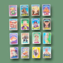 Vintage 80s Garbage Pail Kids Topps Trading Sticker Card Grouping