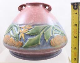 Roseville Baneda 603-4" vase, pink (repair at top rim)