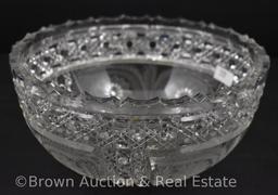 American Brilliant Cut Glass bowl, 9"d x 4"h