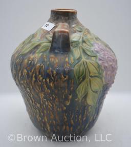 Roseville Wisteria 630-6" vase, blue