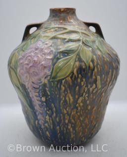 Roseville Wisteria 630-6" vase, blue