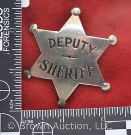 6-point star "Deputy Sheriff" lawman badge