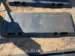 Skid Steer Attachment wedable quick attach plate blank