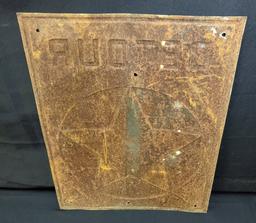 EMBOSSED TIN SIGN MINNESOTA HWY 22 DETOUR