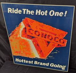 HOTTEST BRAND GOING CONOCO GASOLINE TIN SIGN