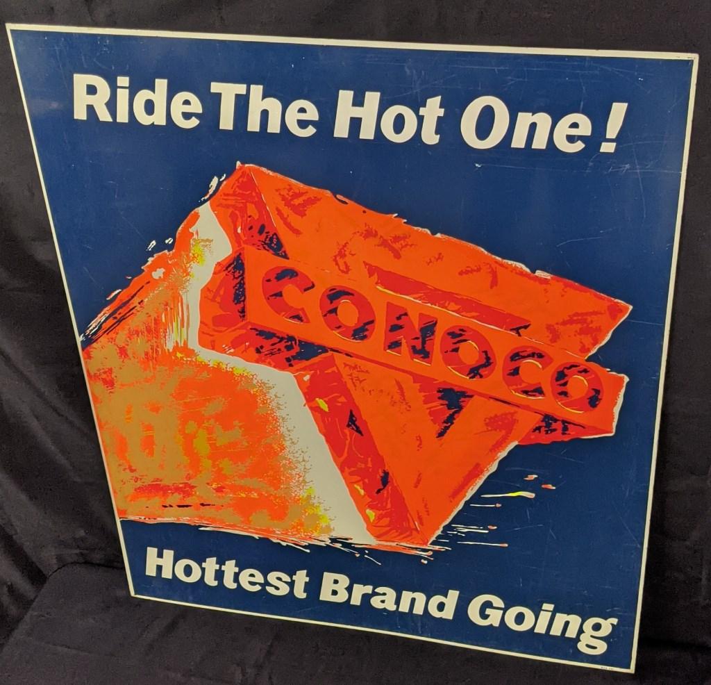 HOTTEST BRAND GOING CONOCO GASOLINE TIN SIGN