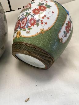 Oriental vases, egg and storage container
