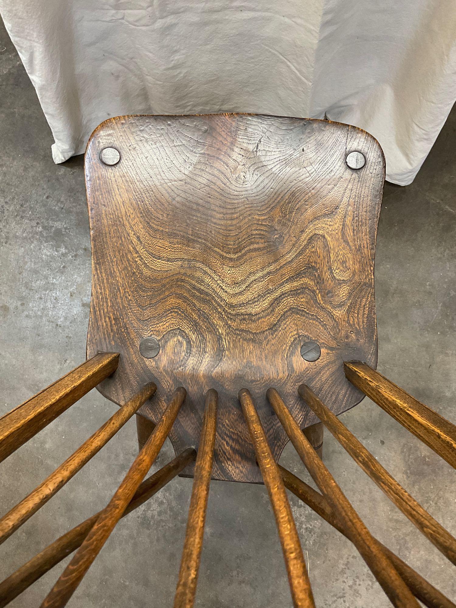 Antique 19th century bow back chair. Stamped either in the back or bottom of chair. See pic