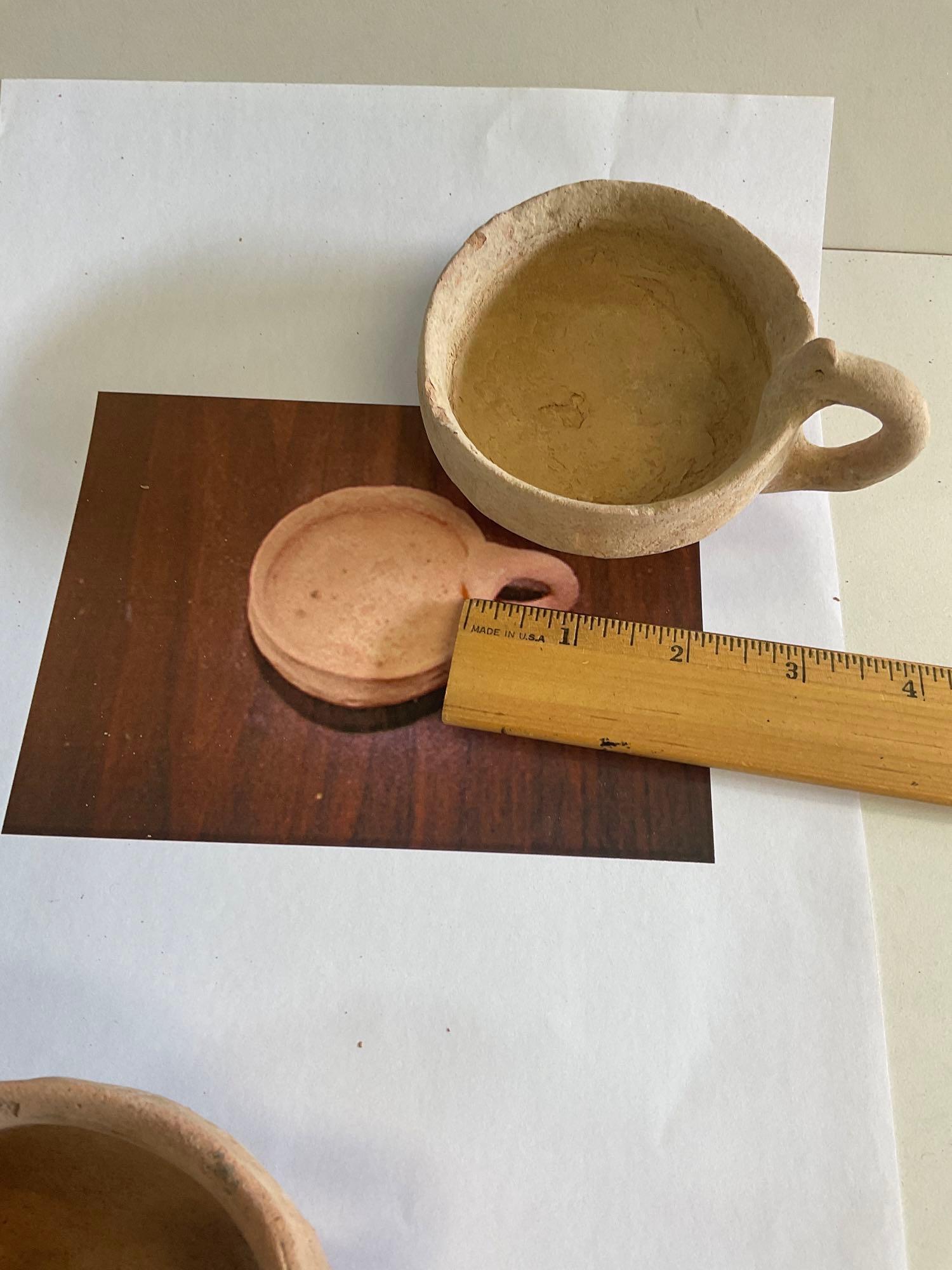 Antique -Palestine measuring pottery bowls- Bronze Age II 2200-1200 BCE. 4 pieces