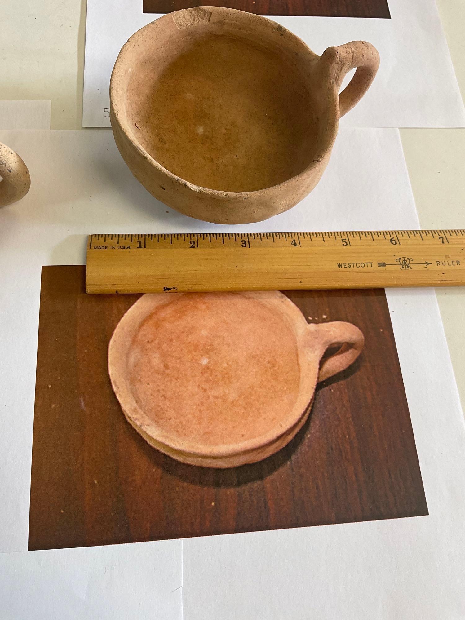 Antique -Palestine measuring pottery bowls- Bronze Age II 2200-1200 BCE. 4 pieces