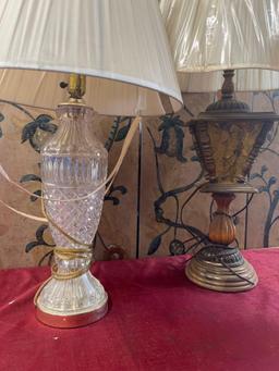 Vintage table lamps, all turn on. 3 pieces
