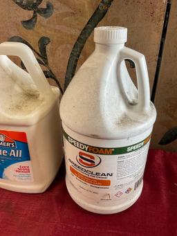 Splash RV & Marine Antifreeze, Elmers Glue all, Speedclean alkaline foaming coil cleaner.