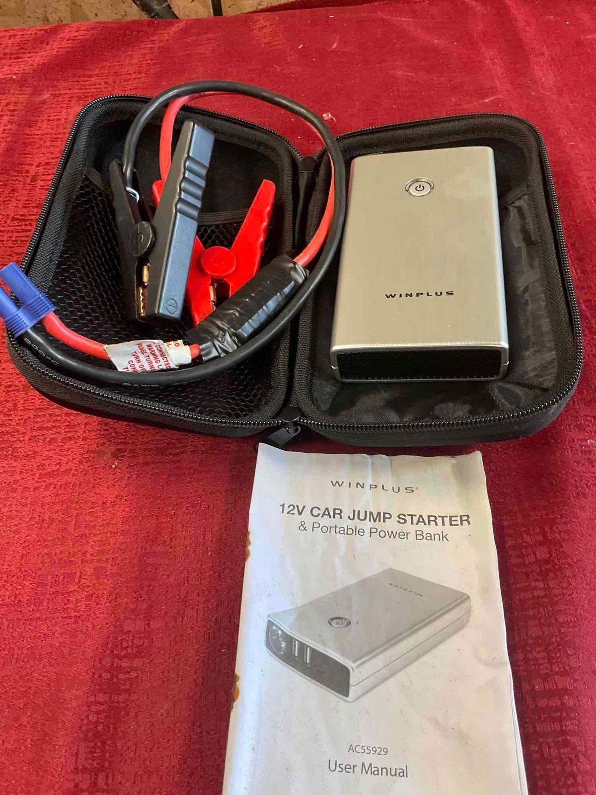 Winplus 12v car jumper starter & portable power bank with case