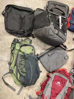 Assorted backpacks / bags. 8 pieces