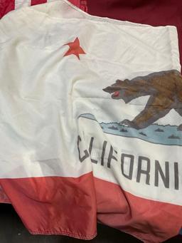 American / California Flags. 3 pieces