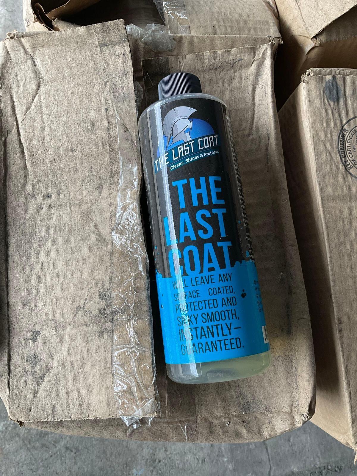 The Last Coat 16oz product. 12 bottles per box, 2 boxes. Exp 6/30/24