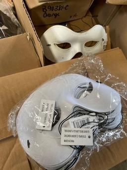 Large lot of assorted adult masks, majority individually packed. Over 150 pieces