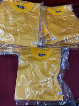 New, individually packed, small, men's, color gold jersey. 25 pieces