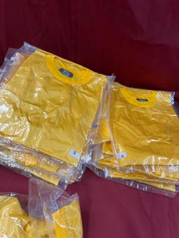 New, individually packed, small, men's, color gold jersey. 25 pieces