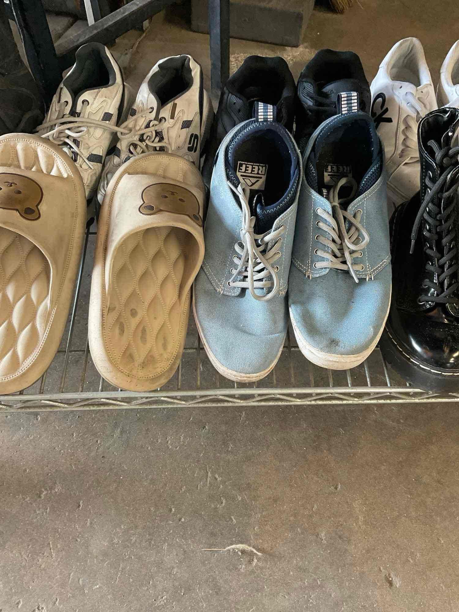 Assorted style, brands, and size shoes. 20 pairs