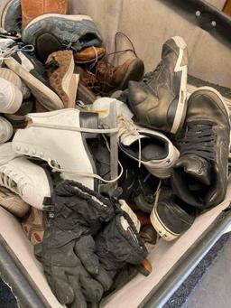 Large lot of Assorted style, brands, & size shoes & clothing, majority is shoes. Royal bin NOT
