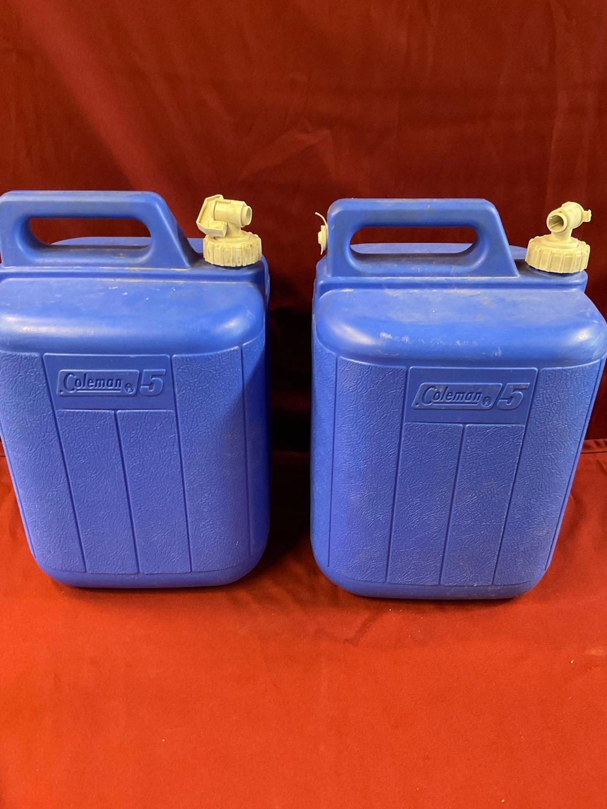 Coleman 5 gallon dispenser. 2 pieces