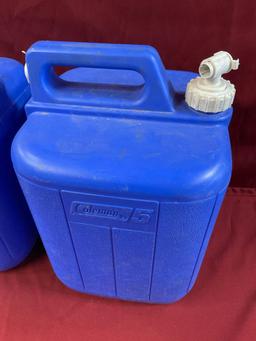 Coleman 5 gallon dispenser. 2 pieces