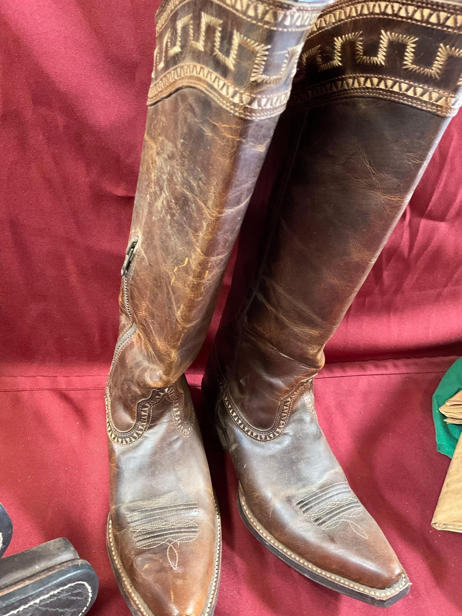 Frye Seems to be size 6 boots & Ariat size 6.5 boots