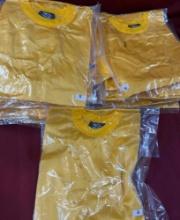 New, individually packed, small, men's, color gold jersey. 25 pieces