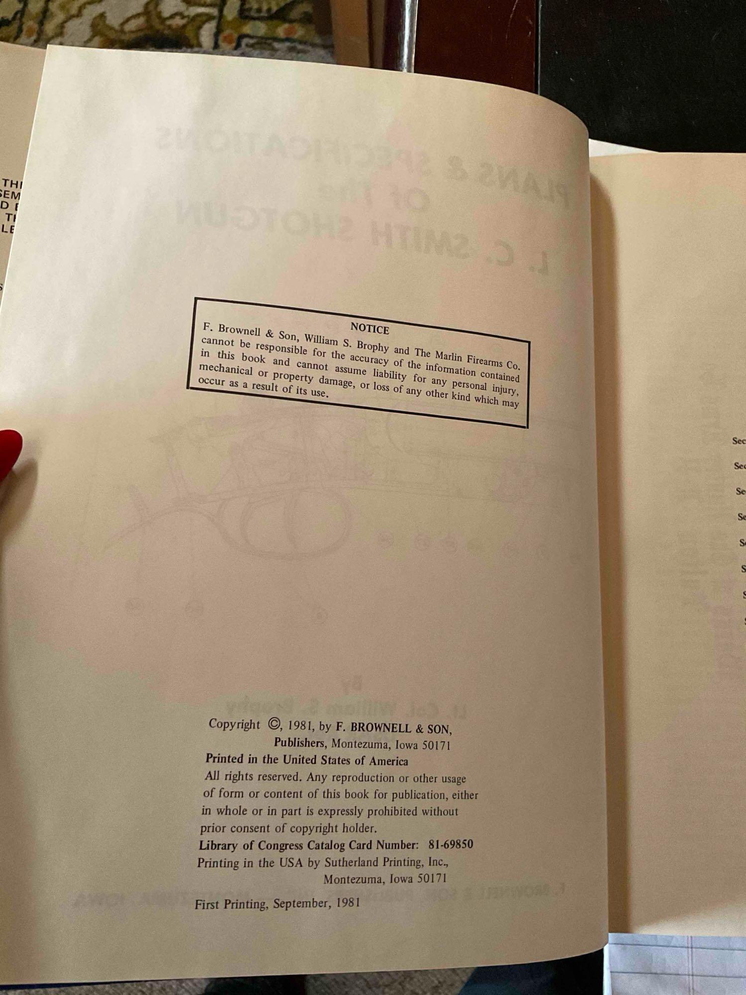 LC Smith Shotguns & Plans Of Specifications OF The LC Shotguns books. 2 pieces