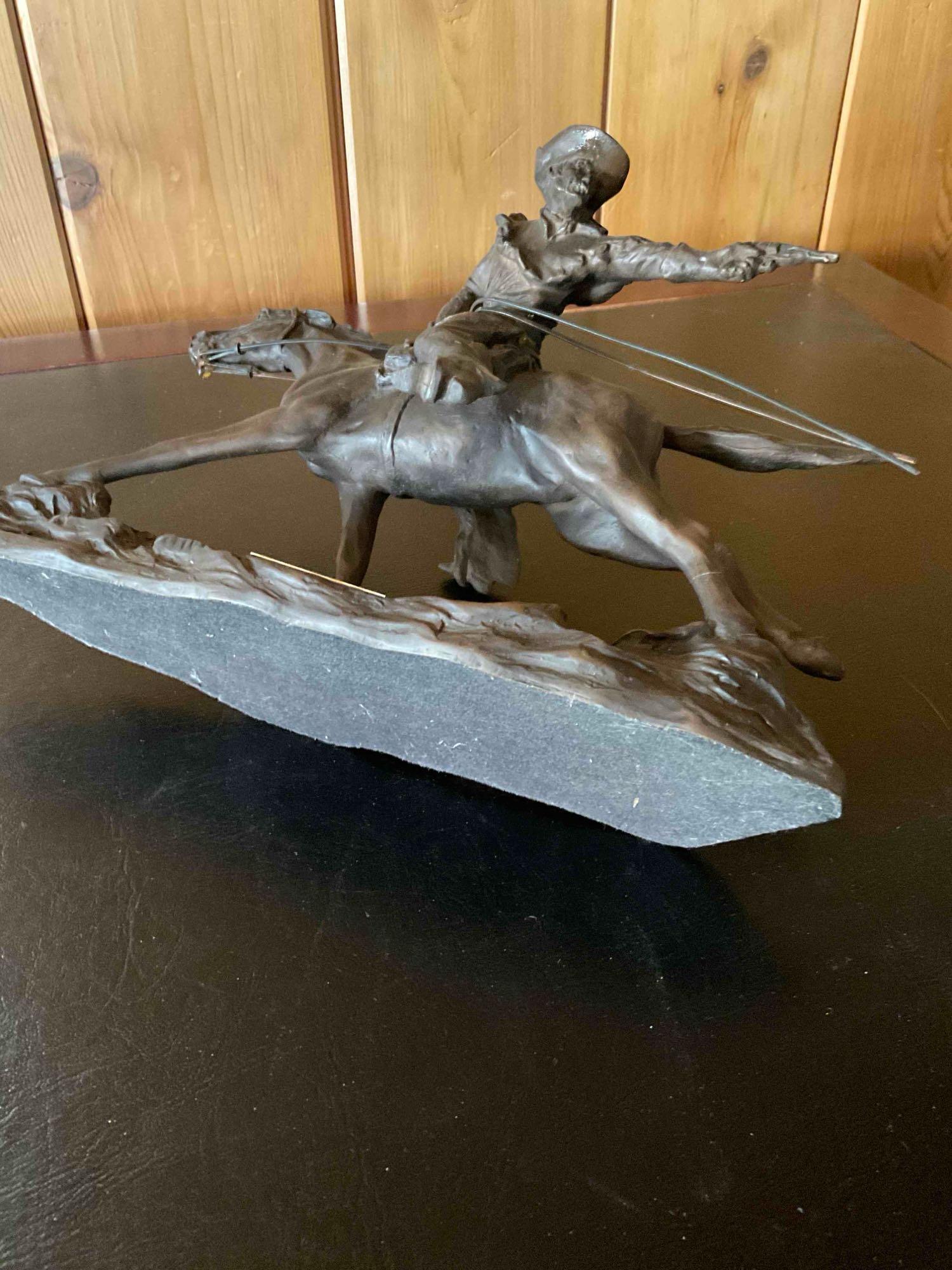 Resin "The Pursuit" by Alexa Laver sculpture . 9" x 12"