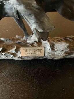 Resin "The Pursuit" by Alexa Laver sculpture . 9" x 12"