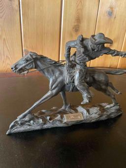 Resin "The Pursuit" by Alexa Laver sculpture . 9" x 12"