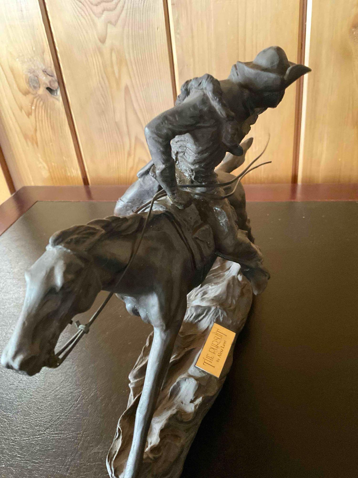 Resin "The Pursuit" by Alexa Laver sculpture . 9" x 12"
