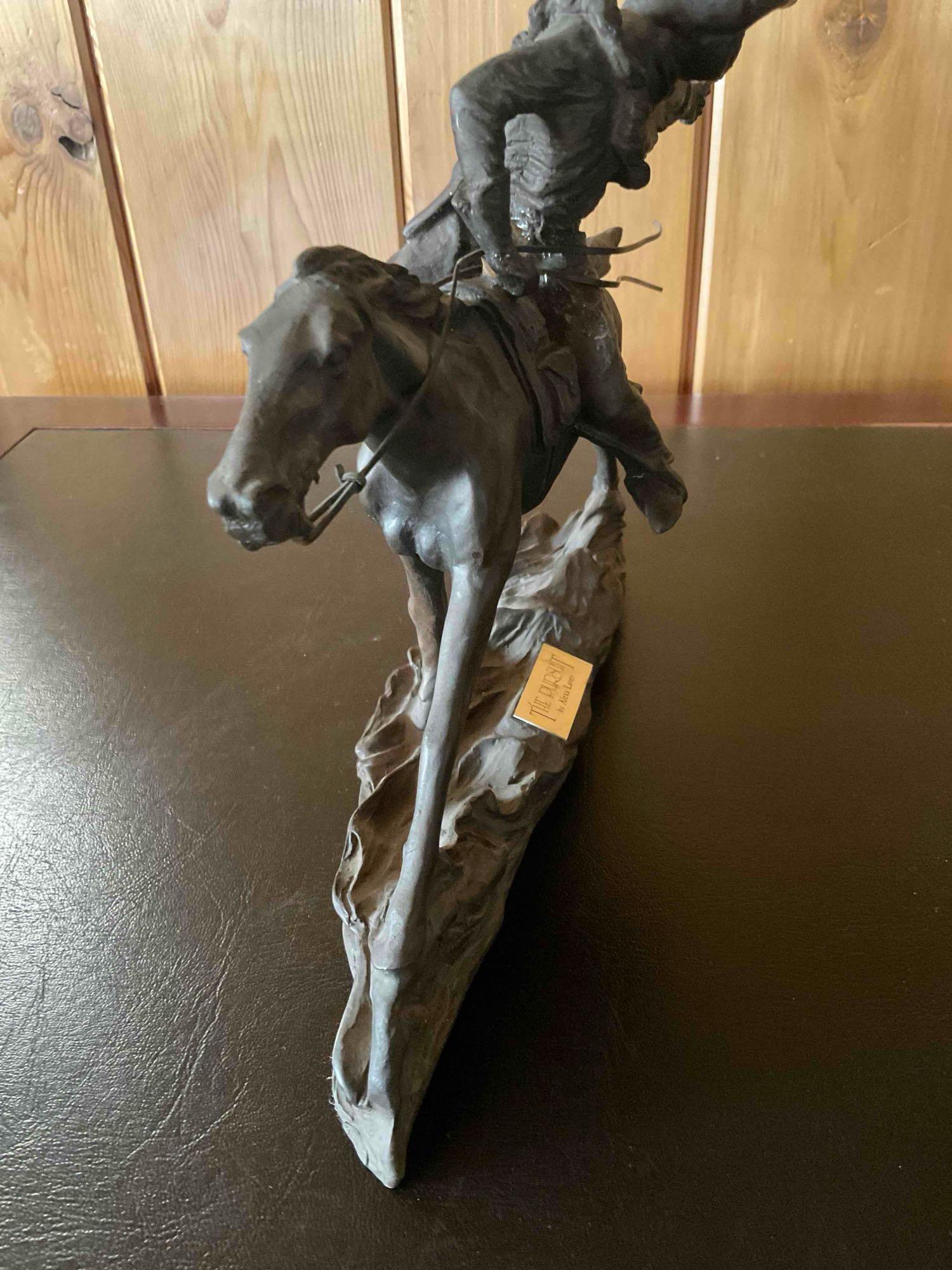 Resin "The Pursuit" by Alexa Laver sculpture . 9" x 12"