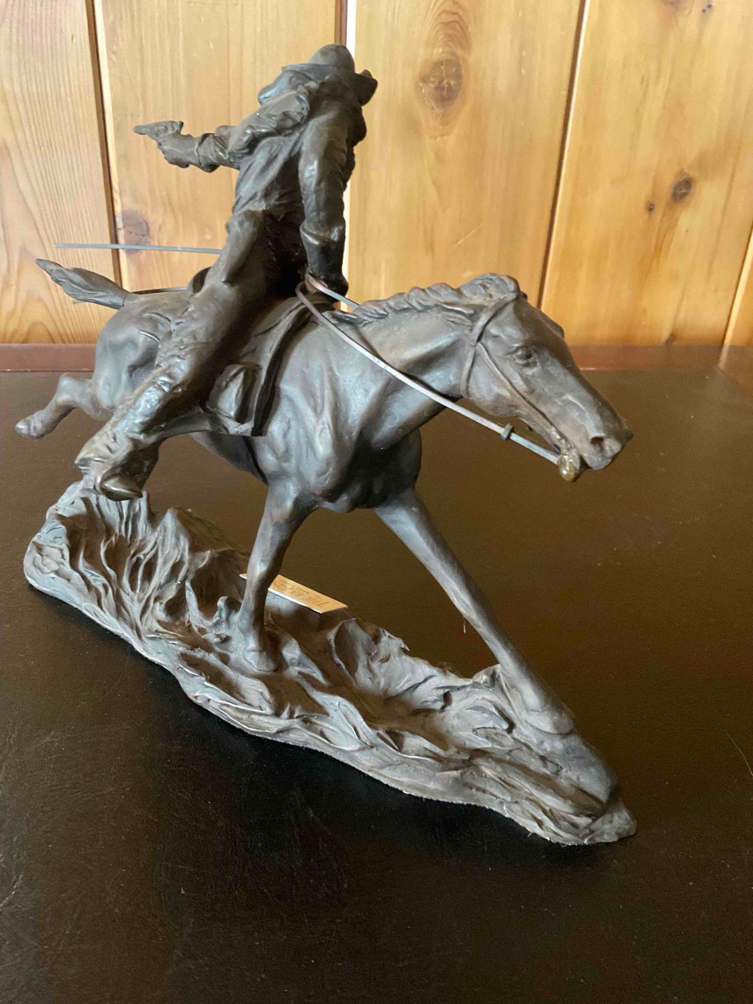 Resin "The Pursuit" by Alexa Laver sculpture . 9" x 12"
