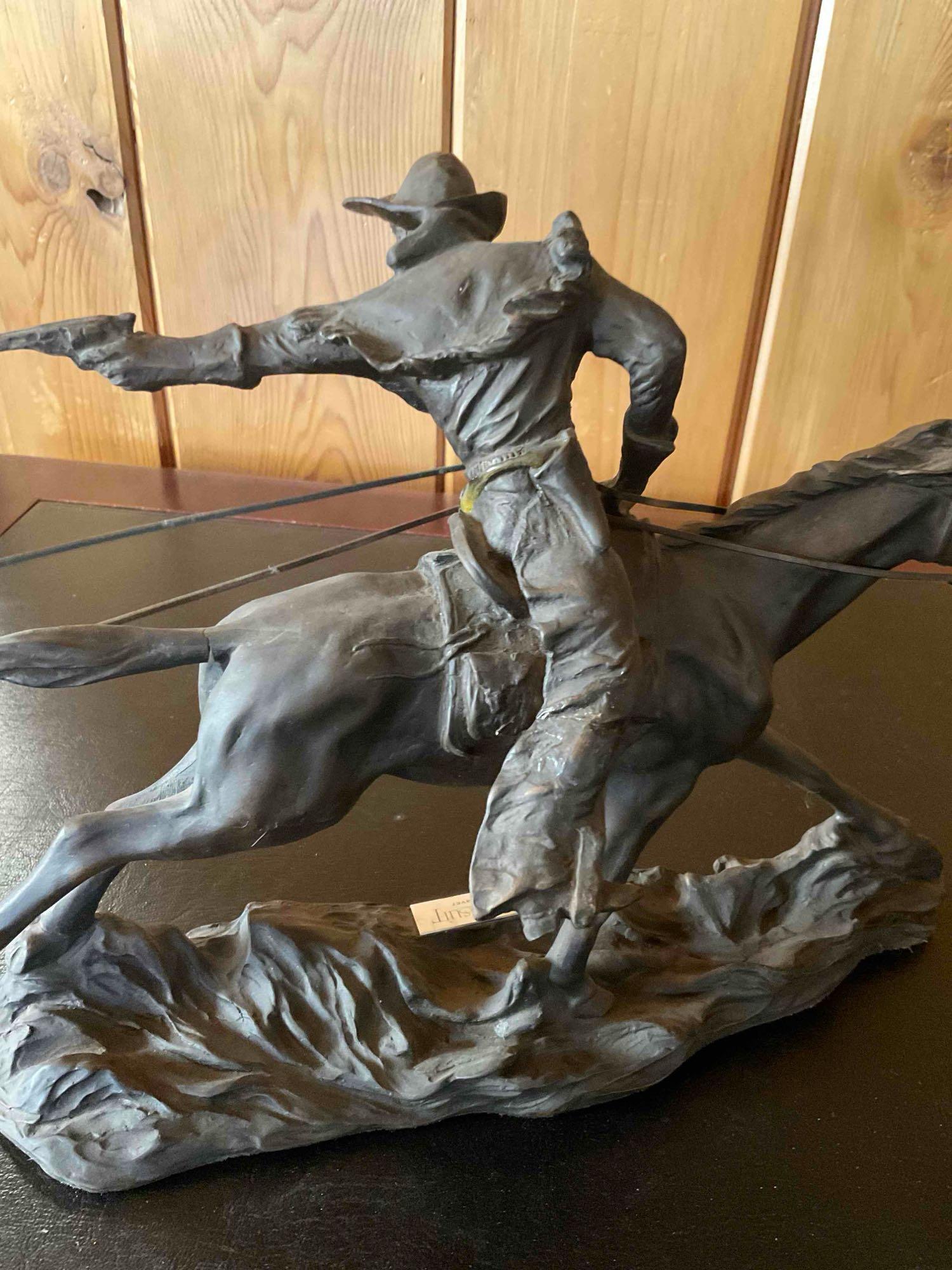 Resin "The Pursuit" by Alexa Laver sculpture . 9" x 12"